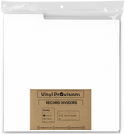 White Record Dividers for 12" 33 1/3RPM Vinyl Record Collections