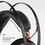 MEZE AUDIO 109 Pro | Wired Wooden Open-Back Headset for Audiophiles | Over-Ear Headphones with Self Adjustable Headband