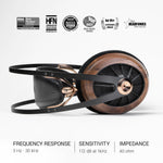 MEZE AUDIO 109 Pro | Wired Wooden Open-Back Headset for Audiophiles | Over-Ear Headphones with Self Adjustable Headband