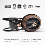 MEZE AUDIO 109 Pro | Wired Wooden Open-Back Headset for Audiophiles | Over-Ear Headphones with Self Adjustable Headband