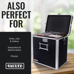 Vaultz Vinyl Record Storage Box -  50 Album Holder/Organizer