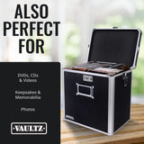 Vaultz Vinyl Record Storage Box -  50 Album Holder/Organizer