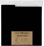 Black Record Dividers for 12" 33 1/3RPM Vinyl Record Collections