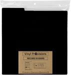 Black Record Dividers for 12" 33 1/3RPM Vinyl Record Collections