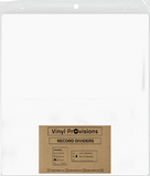 Record Dividers 33RPM LP Vinyl Record Album White Dividers  15 | 20 | 25