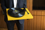 Pro-Ject Debut Carbon EVO, Audiophile Turntable with Carbon Fiber tonearm, Electronic Speed Selection and pre-Mounted Sumiko Rainier Phono Cartridge (Satin Golden Yellow) - Vinyl Provisions