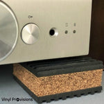 Isolation Pads: Cork + Rubber (2" x 2" x 7/8") (4 count) - Vinyl Provisions