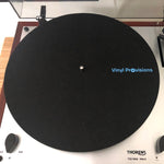 Black Felt Turntable Mat with Vinyl Provisions Logo - Vinyl Provisions