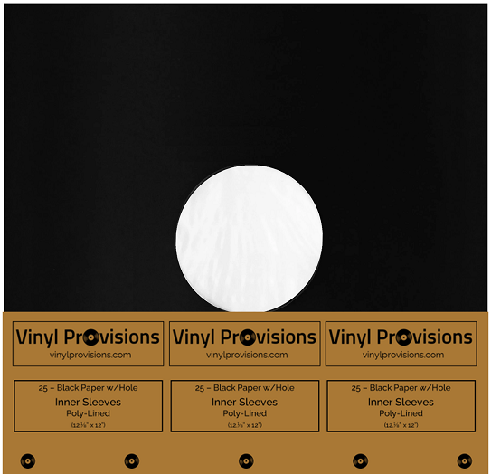 Polylined 45 RPM Inner Paper Record Sleeves for 7 Record (100)
